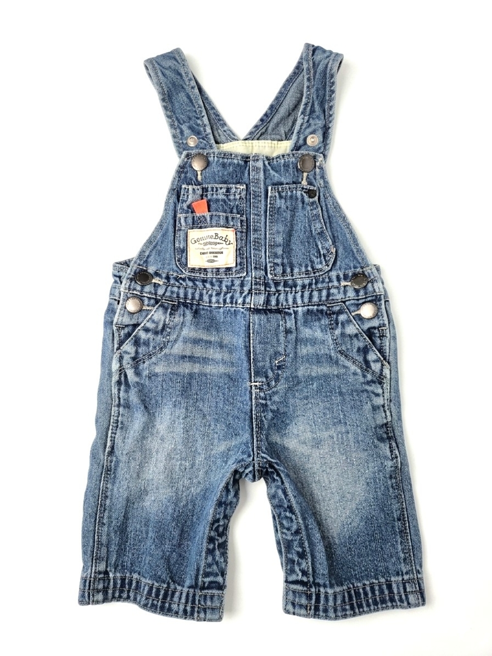 OshKosh Genuine Baby Blue Denim Overalls 3M